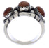 Authentic Sterling Silver Red Oyster Shell Ring Size 8-1/2 WX37152